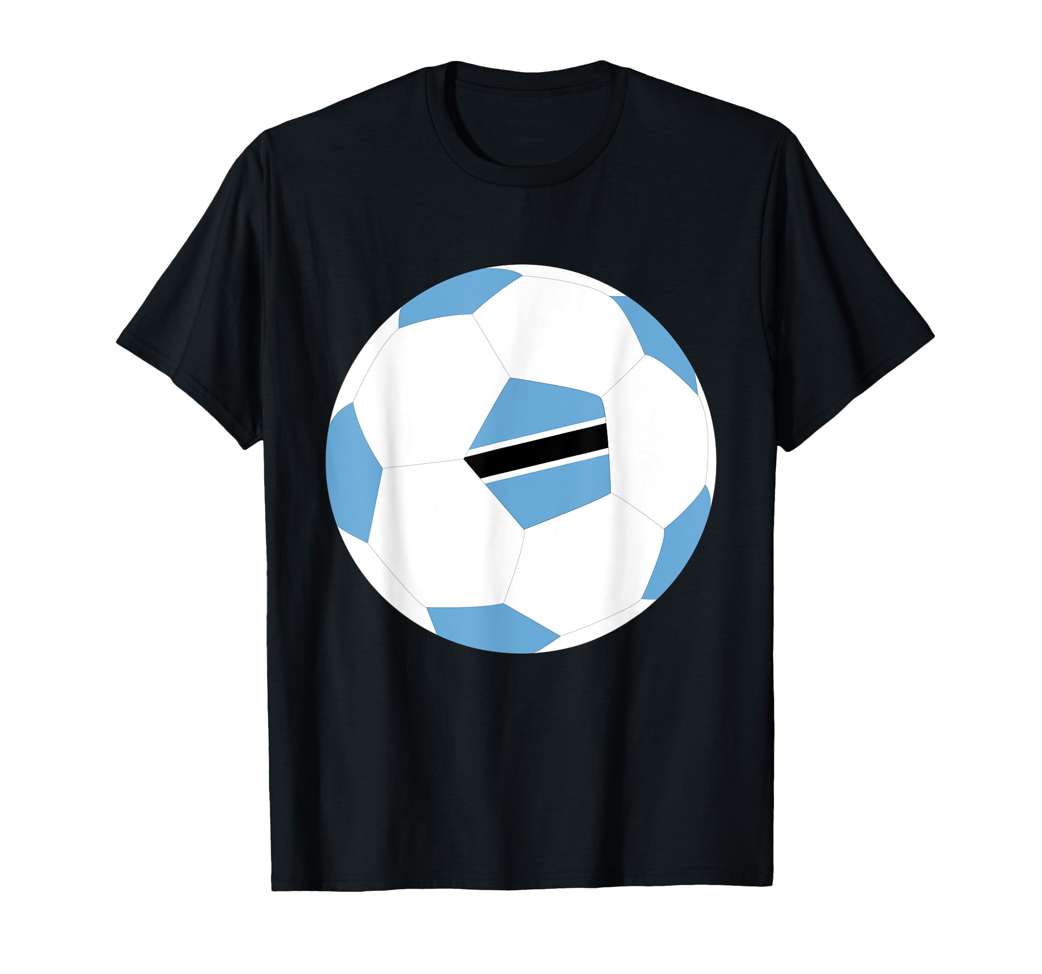 Botswana Soccer Ball Motswana Flag Jersey T-Shirt - Graphic Print Unisex - T-Shirt, Sweatshirt, Hoodie