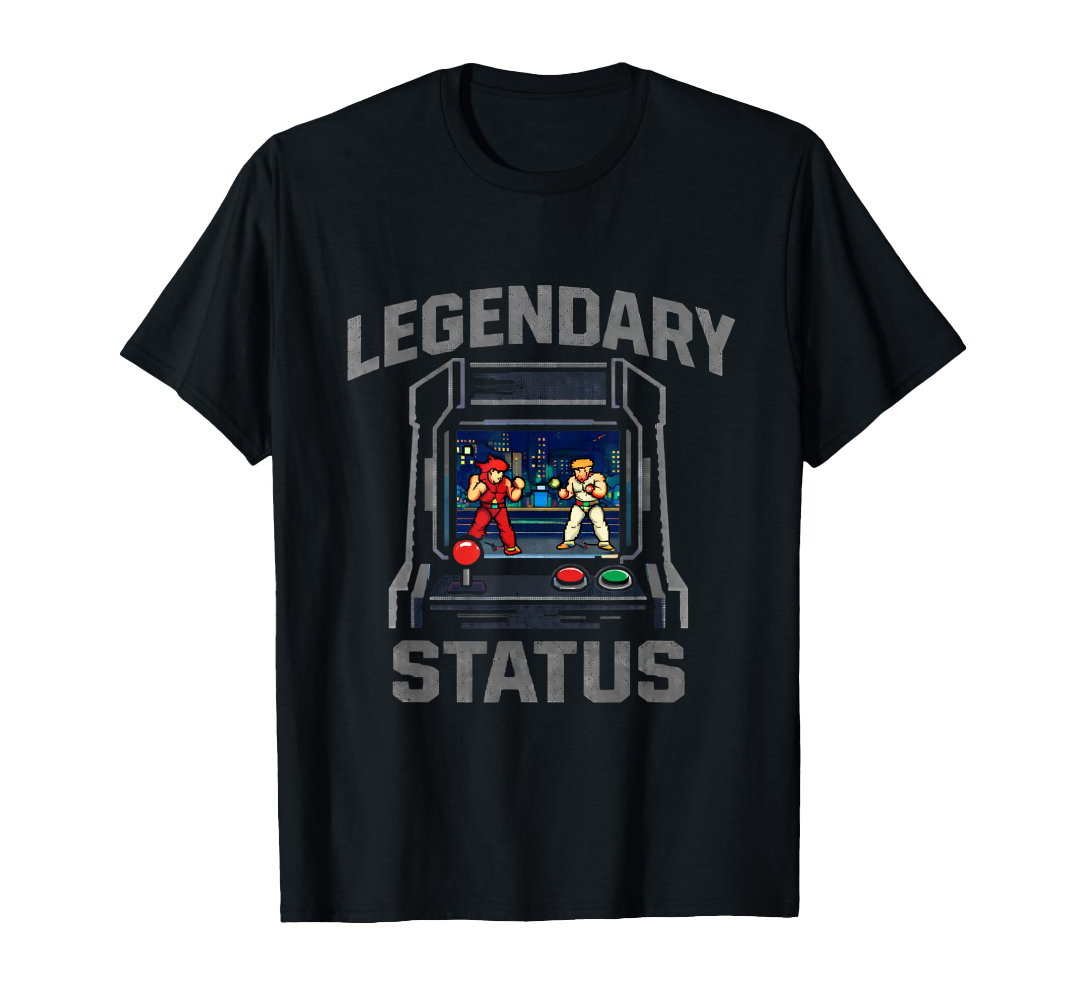 Pixel Fighter Arcade Gaming T-Shirt - Minimalist Print for Adults - T-Shirt, Sweatshirt, Hoodie