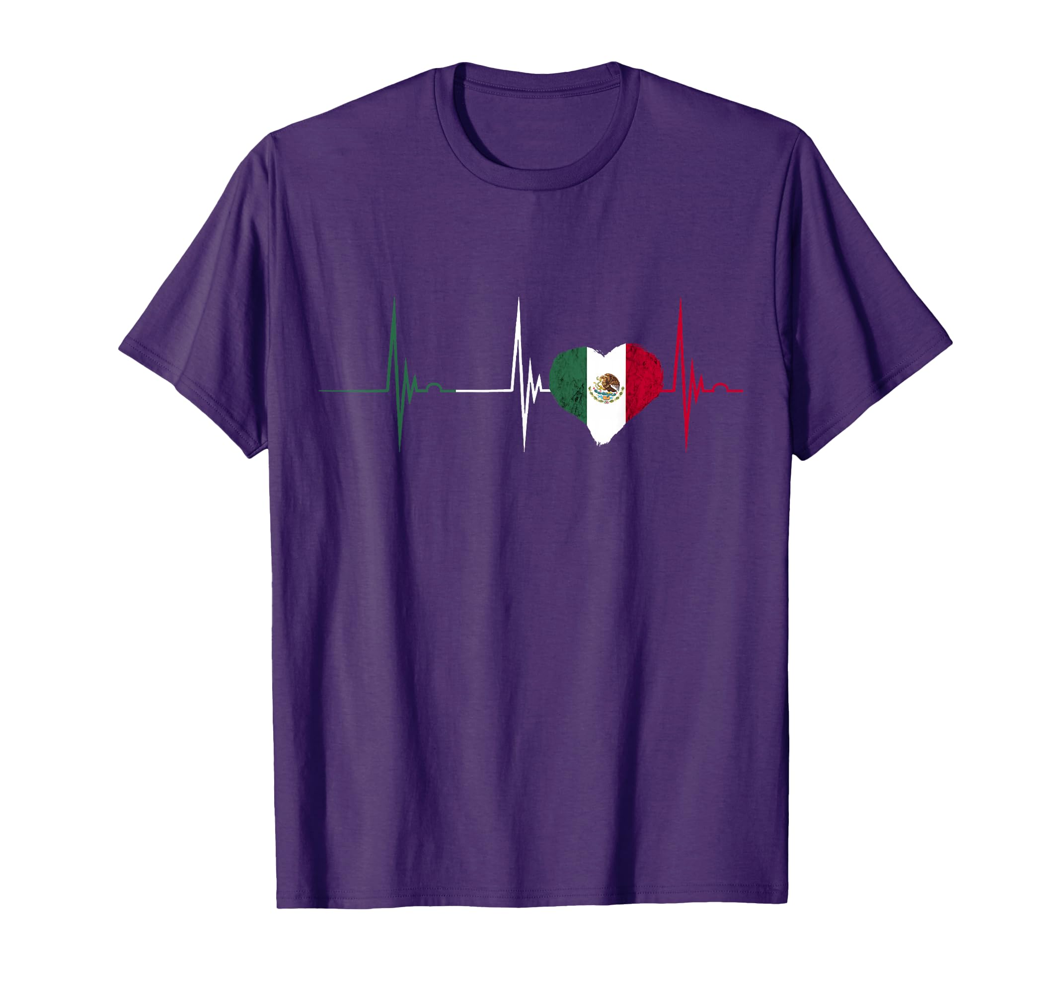 Mexican Flag Cardiogram Heartbeat Ekg T-Shirt - Streetwear Style Men Women - T-Shirt, Sweatshirt, Hoodie
