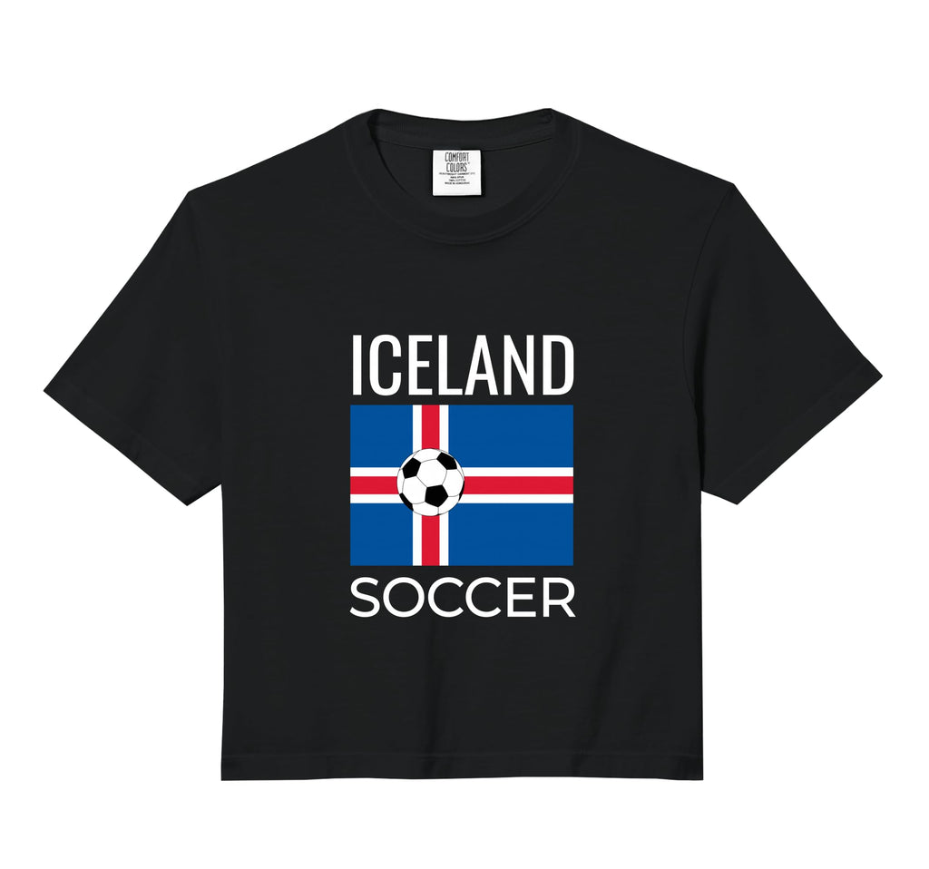 Iceland Soccer Football Ball Comfort Hoodie - Novelty Apparel for Adults - T-Shirt, Sweatshirt, Hoodie