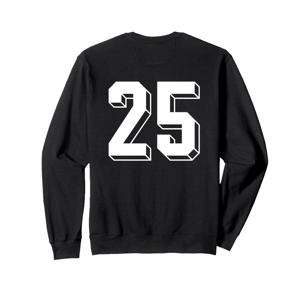 Number 25 Backside 80S 90S Team Sweatshirt - Unique Graphic for Adults - T-Shirt, Sweatshirt, Hoodie