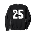 Number 25 Backside 80S 90S Team Sweatshirt - Unique Graphic for Adults - T-Shirt, Sweatshirt, Hoodie