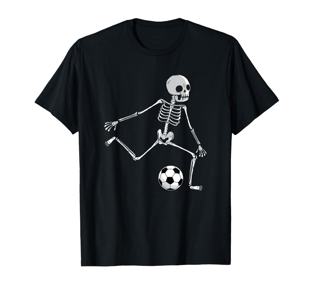 Skeleton Soccer Funny Halloween Party T-Shirt - Graphic Print for Adults - T-Shirt, Sweatshirt, Hoodie