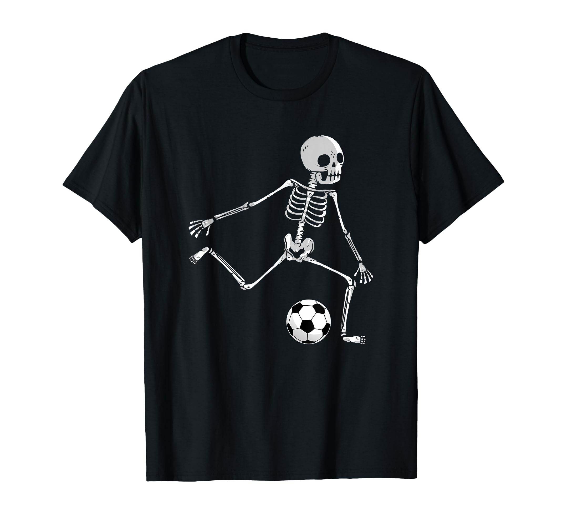 Skeleton Soccer Funny Halloween Party T-Shirt - Graphic Print for Adults - T-Shirt, Sweatshirt, Hoodie