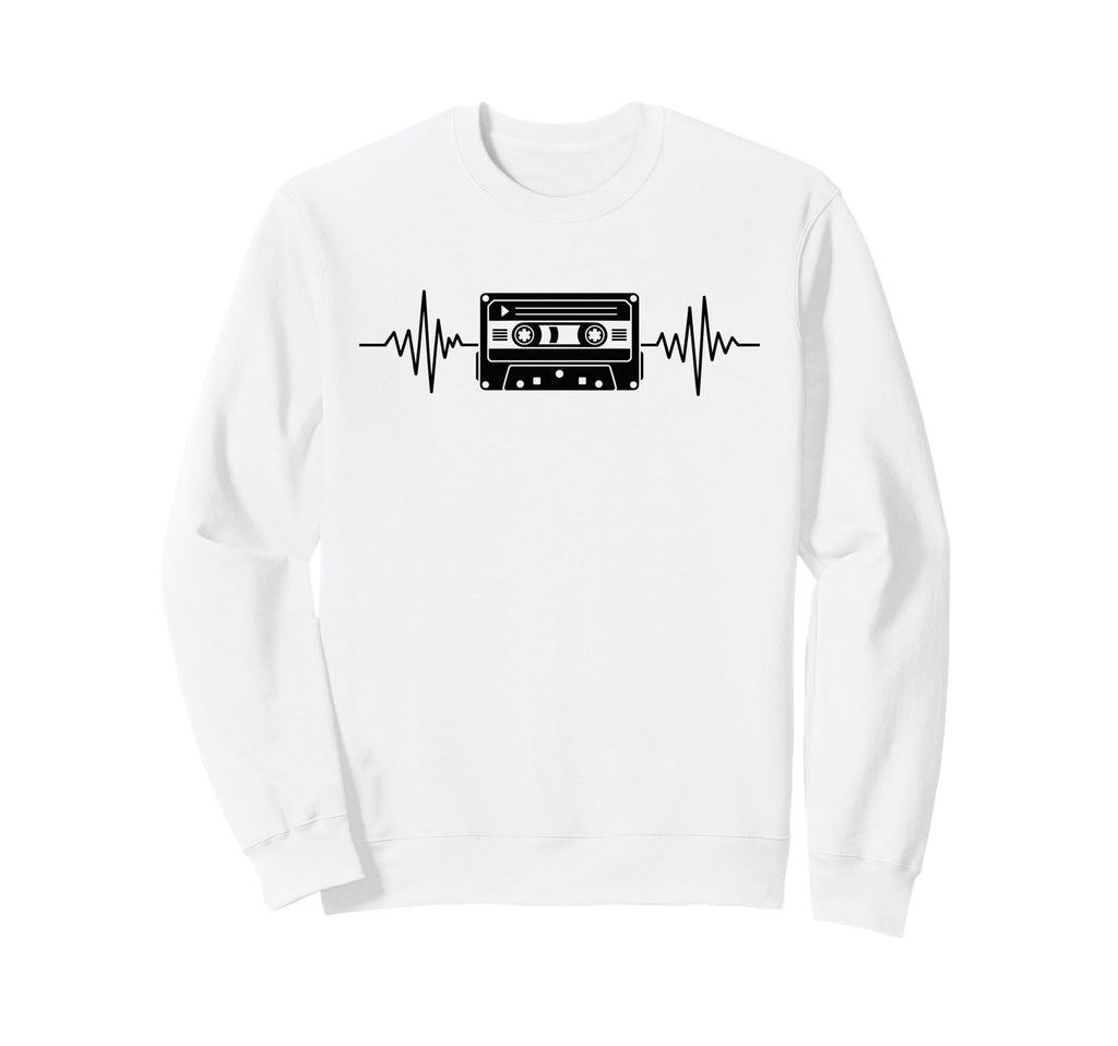 Analog Mixtape Heartbeat Cassette Sweatshirt - Graphic Print Unisex - T-Shirt, Sweatshirt, Hoodie
