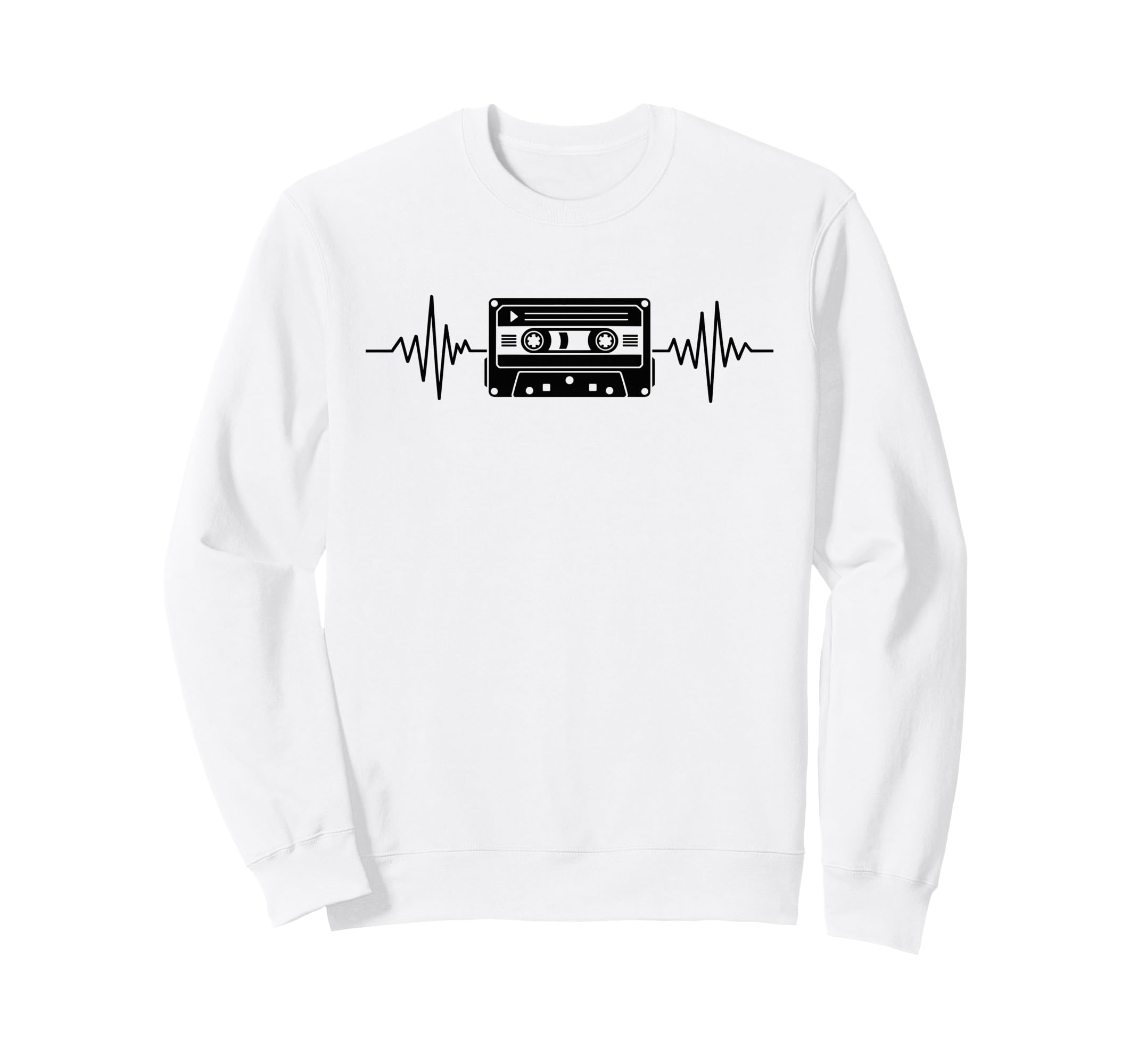 Analog Mixtape Heartbeat Cassette Sweatshirt - Graphic Print Unisex - T-Shirt, Sweatshirt, Hoodie