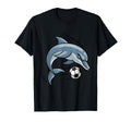 Dolphin Animal Soccer Football T-Shirt - Minimalist Print Men Women - T-Shirt, Sweatshirt, Hoodie
