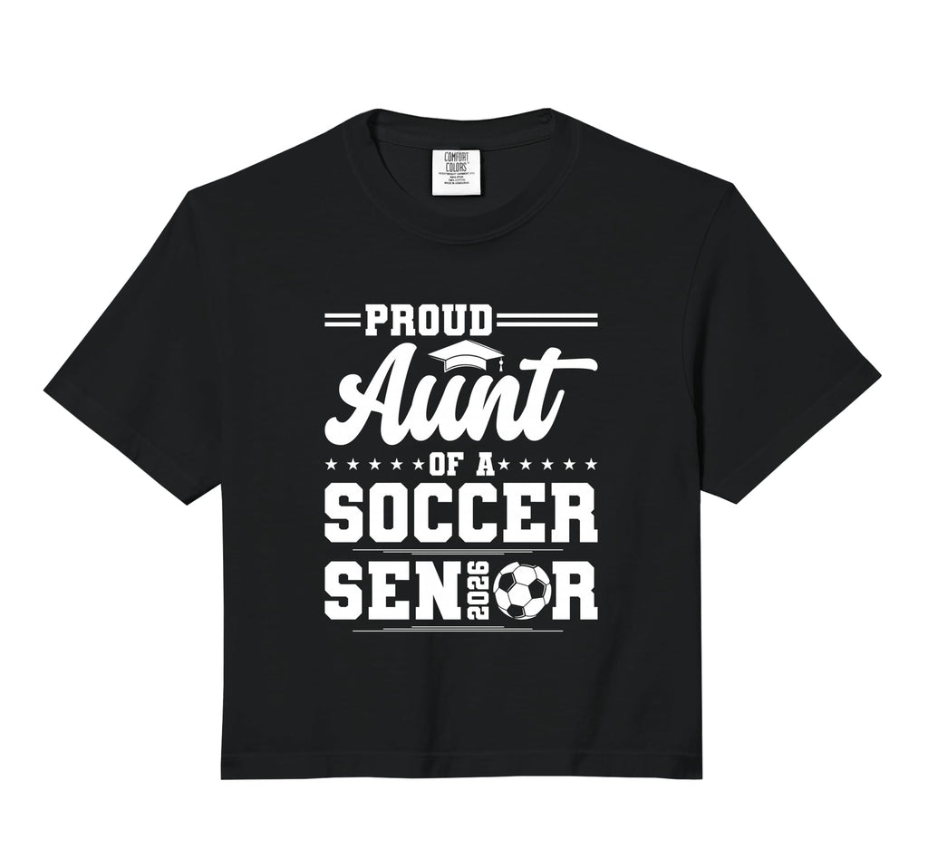 Proud Aunt 2026 Senior Soccer Sweatshirt - Custom Art Print for Adults - T-Shirt, Sweatshirt, Hoodie