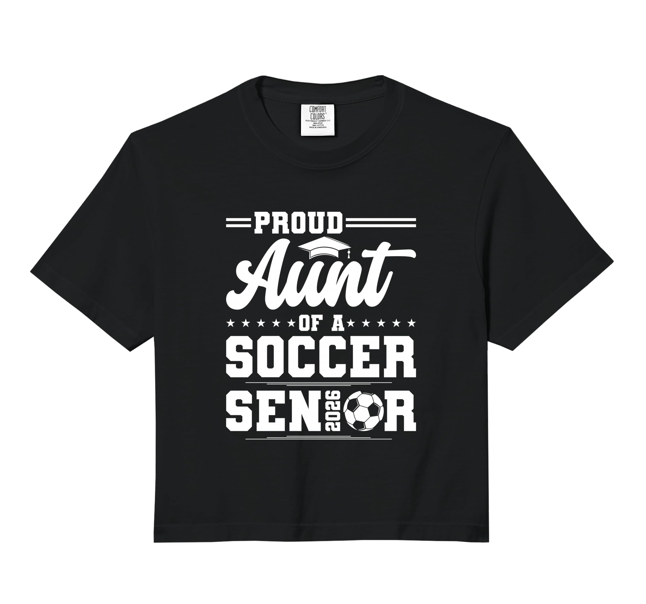 Proud Aunt 2026 Senior Soccer Sweatshirt - Custom Art Print for Adults - T-Shirt, Sweatshirt, Hoodie