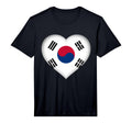 I Love South Korea South Korean Flag Heart T-Shirt - Graphic Print Unisex - T-Shirt, Sweatshirt, Hoodie