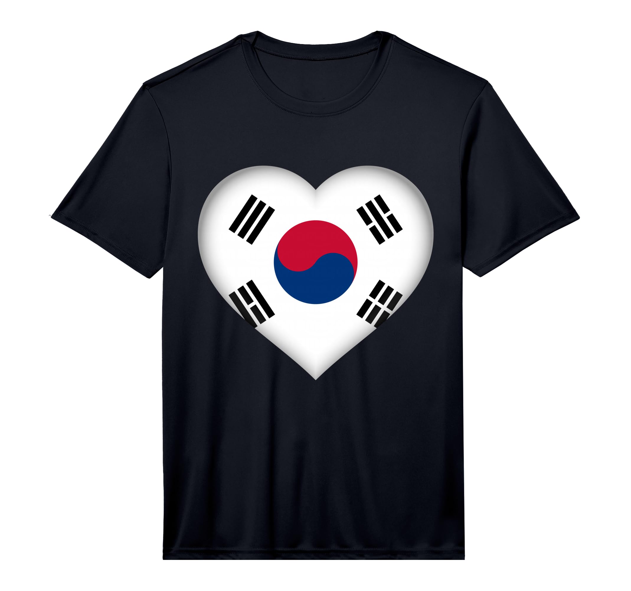 I Love South Korea South Korean Flag Heart T-Shirt - Graphic Print Unisex - T-Shirt, Sweatshirt, Hoodie