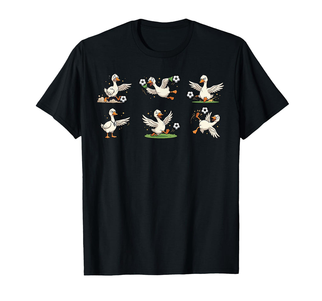 Silly Goose Playing Soccer Player Funny T-Shirt - Minimalist Print Unisex - T-Shirt, Sweatshirt, Hoodie