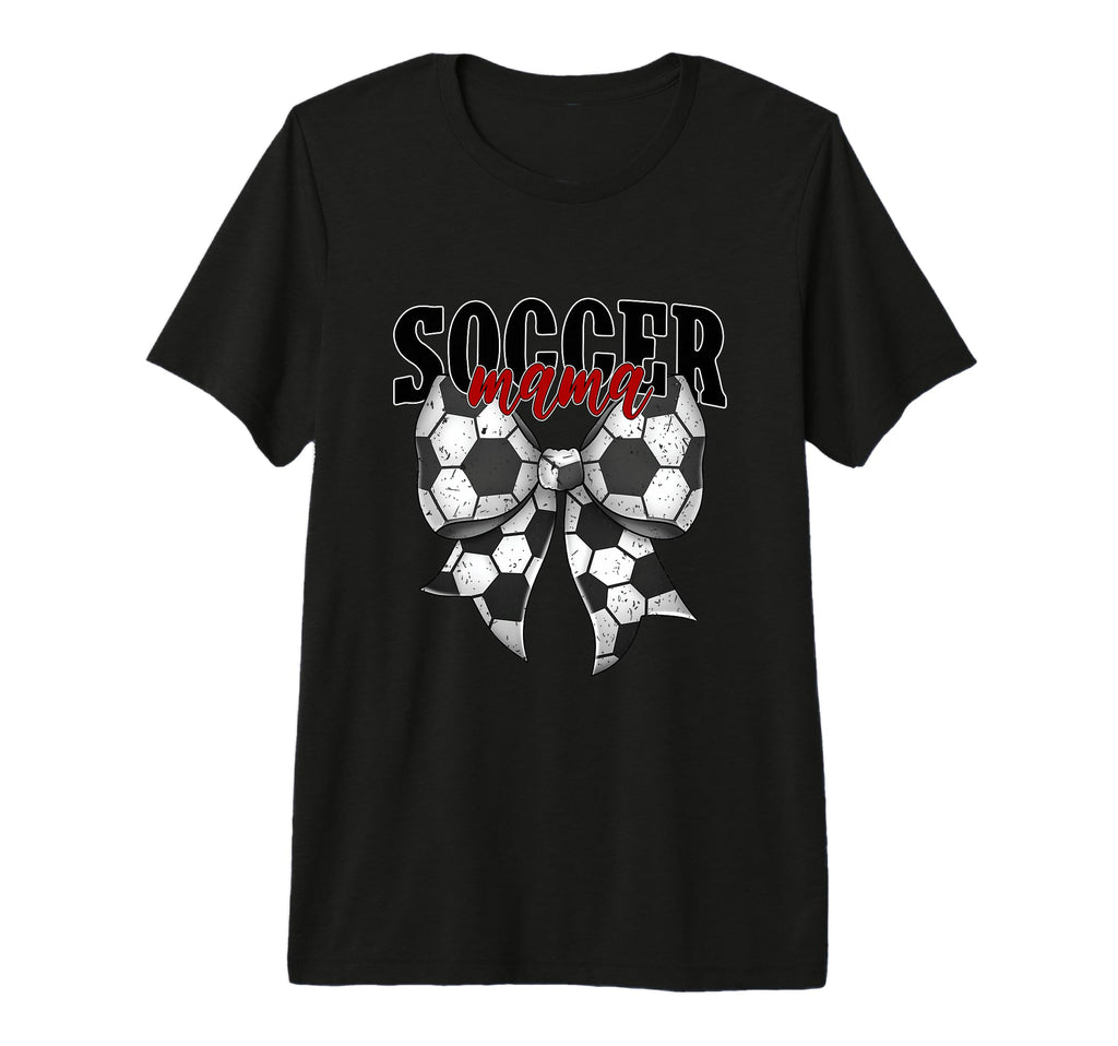 Soccer Mama Coquette Bow Proud Soccer T-Shirt - Streetwear Style Unisex - T-Shirt, Sweatshirt, Hoodie