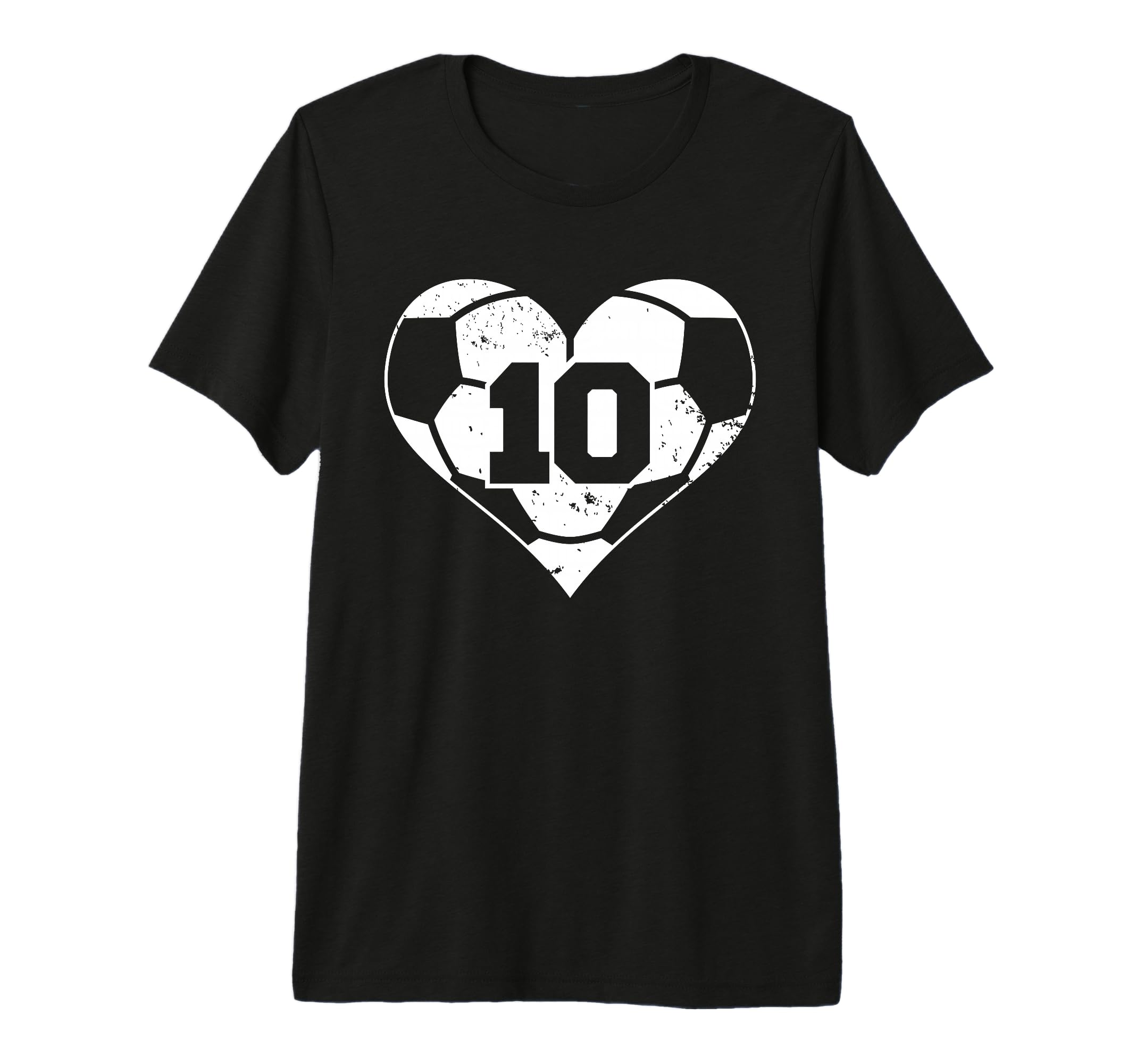 Soccer Number 10 Jersey Funny Soccer Heart T-Shirt - Trendy Graphic Unisex - T-Shirt, Sweatshirt, Hoodie