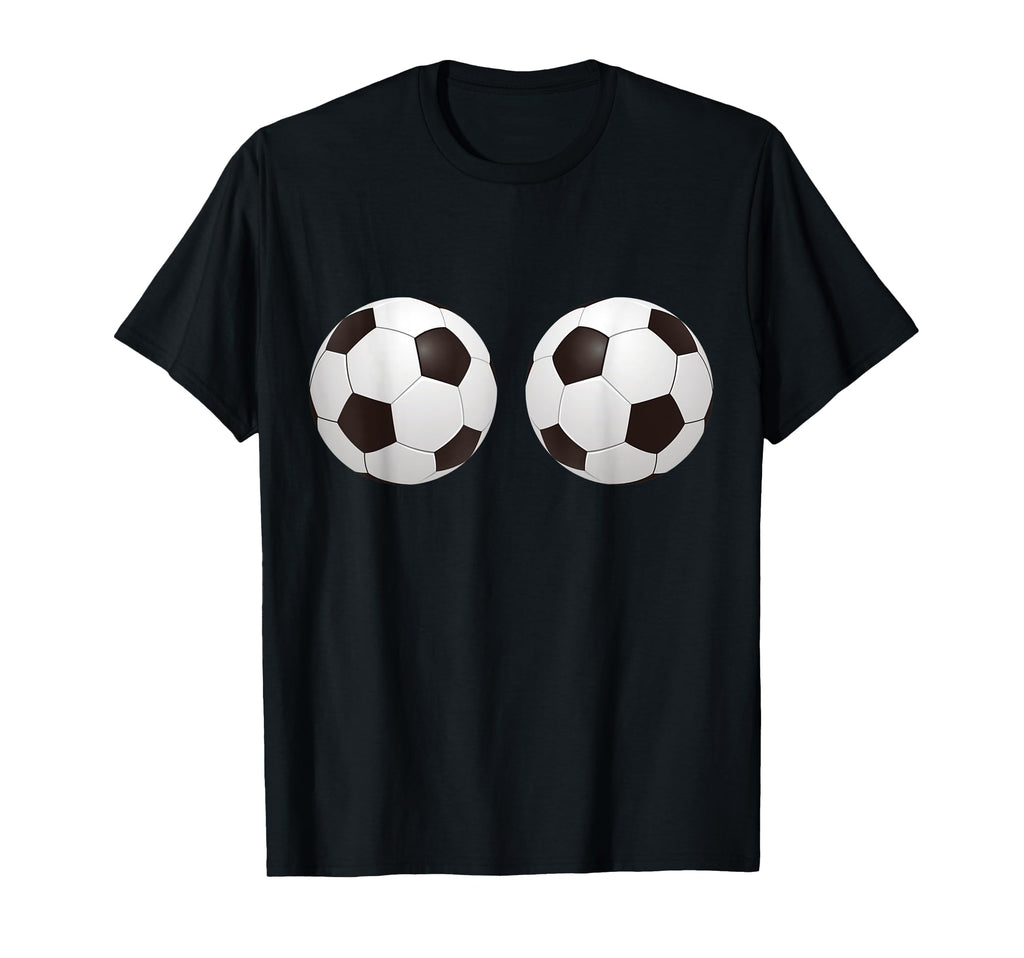 Soccer Ball Boobs Funny T-Shirt - Custom Art Print Men Women - T-Shirt, Sweatshirt, Hoodie
