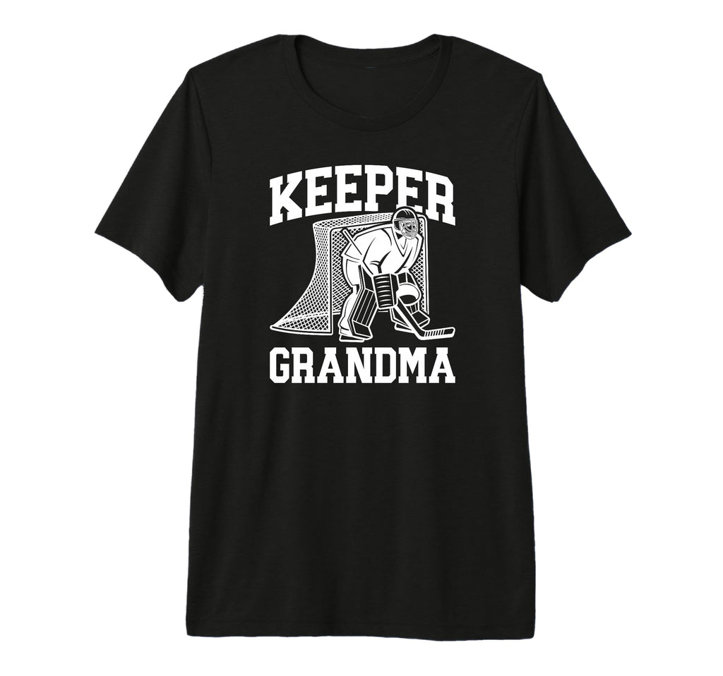 Ice Hockey Keeper Grandma Hockey Goalie T-Shirt - Unique Graphic Unisex - T-Shirt, Sweatshirt, Hoodie
