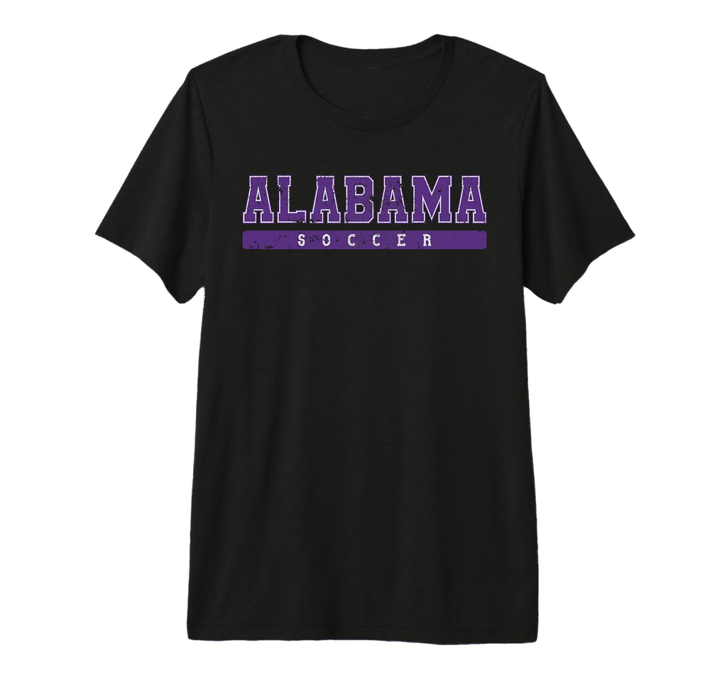 Alabama Soccer Purple Text Tri Blend T-Shirt - Trendy Graphic Men Women - T-Shirt, Sweatshirt, Hoodie
