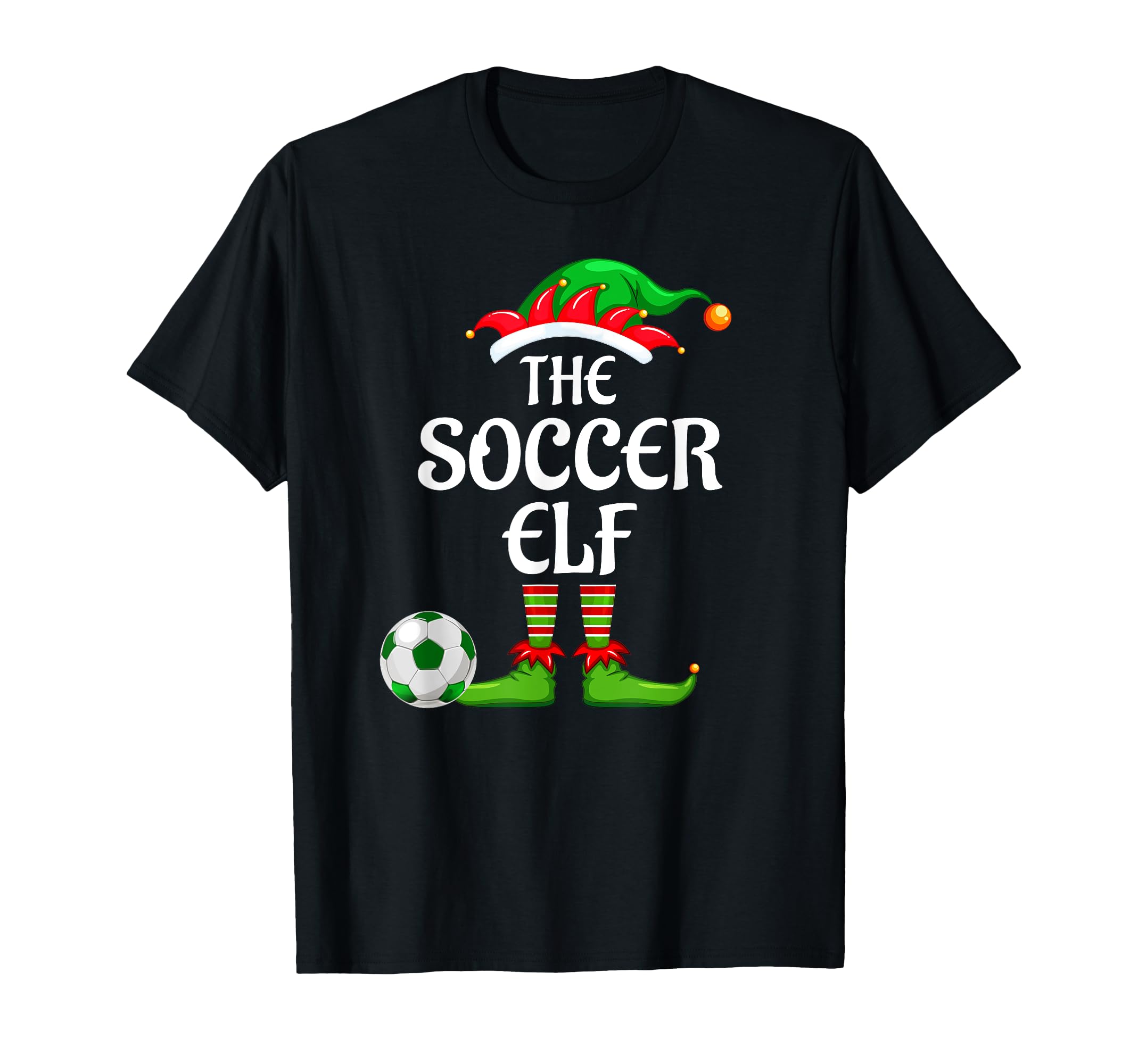 Soccer Elf Matching Family Group Party T-Shirt - Novelty Apparel Unisex - T-Shirt, Sweatshirt, Hoodie