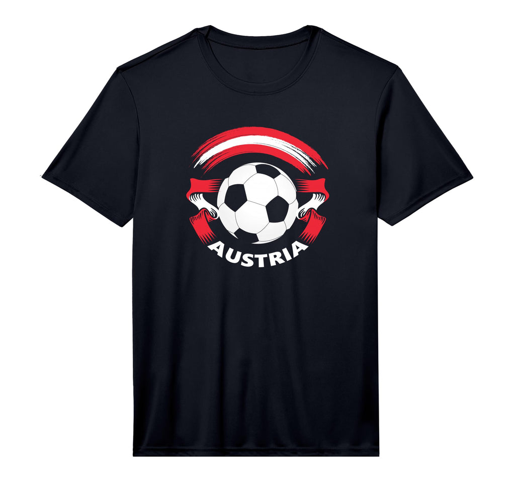 Austria Soccer Fan Flag And Football T-Shirt - Aesthetic Graphic Men Women - T-Shirt, Sweatshirt, Hoodie