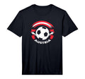 Austria Soccer Fan Flag And Football T-Shirt - Aesthetic Graphic Men Women - T-Shirt, Sweatshirt, Hoodie