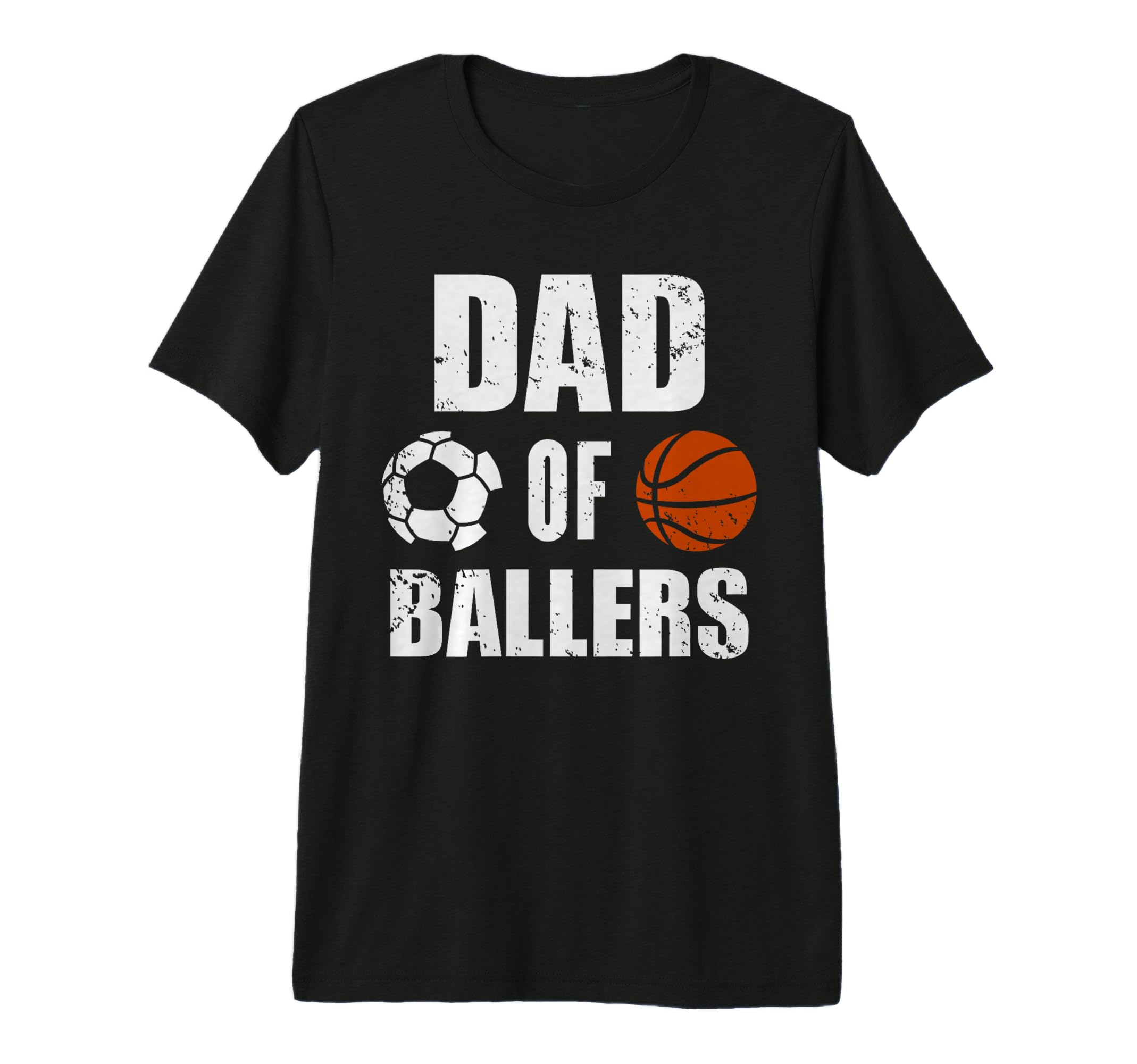 Mens Dad Ballers Funny Soccer Basketball T-Shirt - Custom Art Print Unisex - T-Shirt, Sweatshirt, Hoodie
