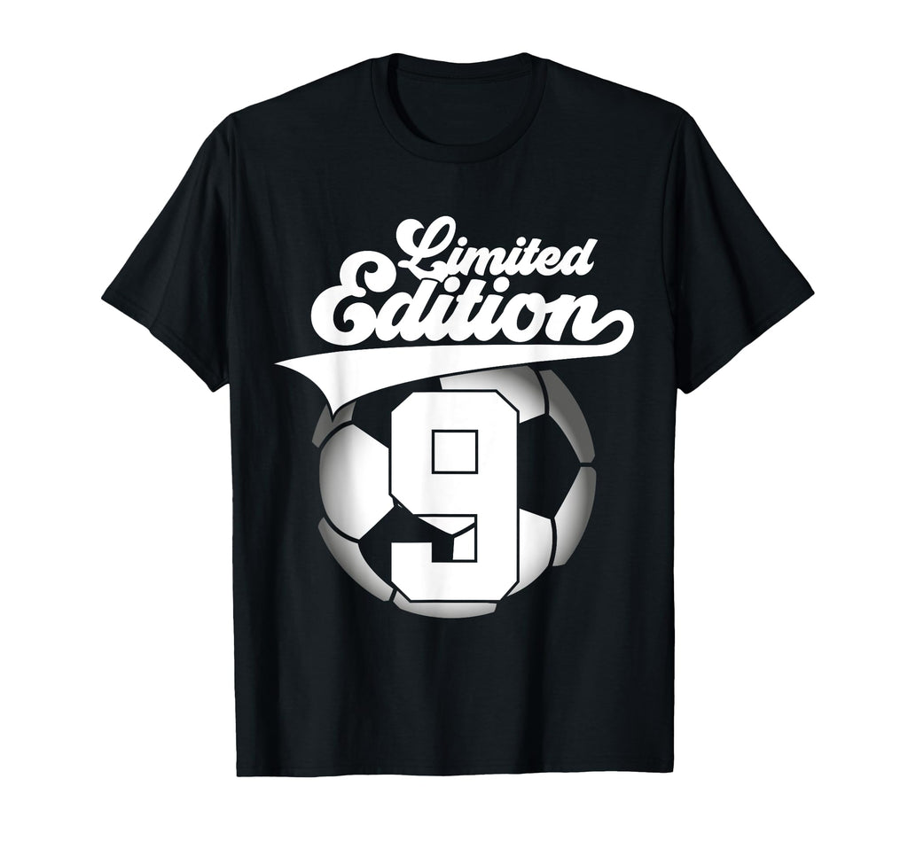 9 Years Football Soccer 9Th Birthday T-Shirt - Unique Graphic Unisex - T-Shirt, Sweatshirt, Hoodie