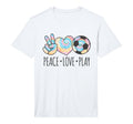 Tie Dye Soccer Teen Peace Love Play T-Shirt - Custom Art Print Men Women - T-Shirt, Sweatshirt, Hoodie