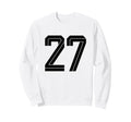 27 White Number 27 Sports Fan Soccer Sweatshirt - Trendy Graphic Unisex - T-Shirt, Sweatshirt, Hoodie
