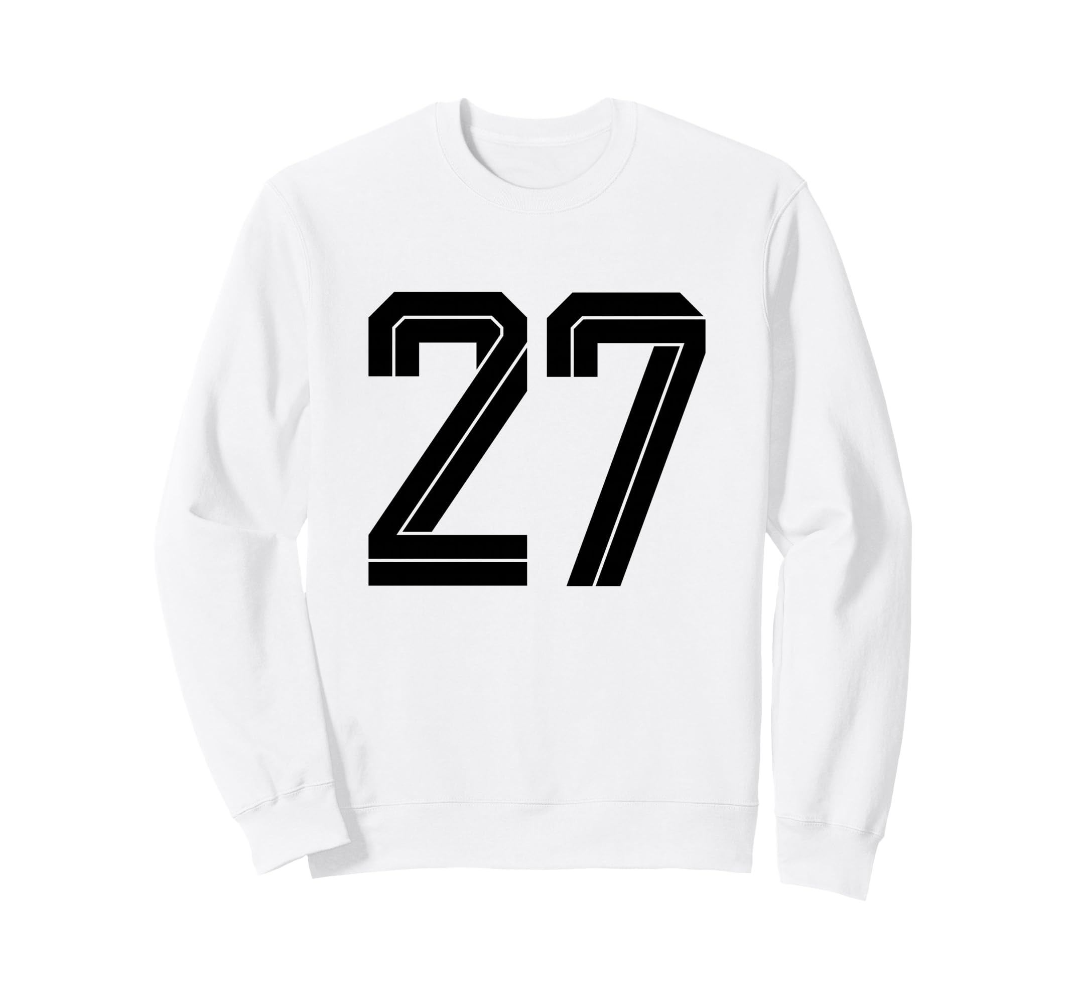 27 White Number 27 Sports Fan Soccer Sweatshirt - Trendy Graphic Unisex - T-Shirt, Sweatshirt, Hoodie