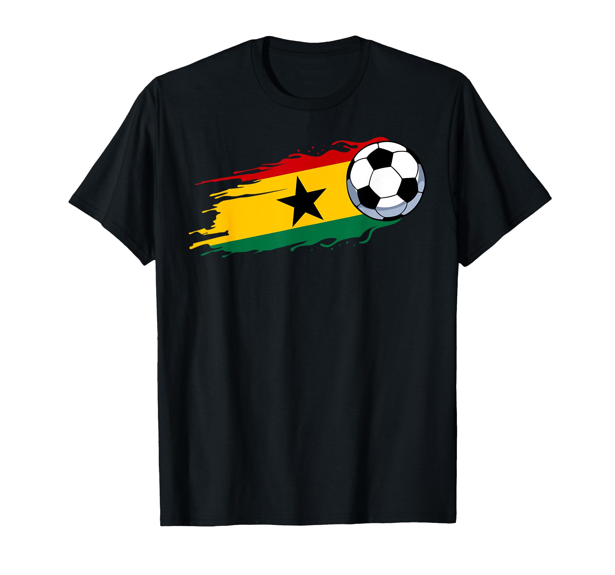 Ghana Ball Flag Patriotic Football T-Shirt - Custom Art Print for Adults - T-Shirt, Sweatshirt, Hoodie
