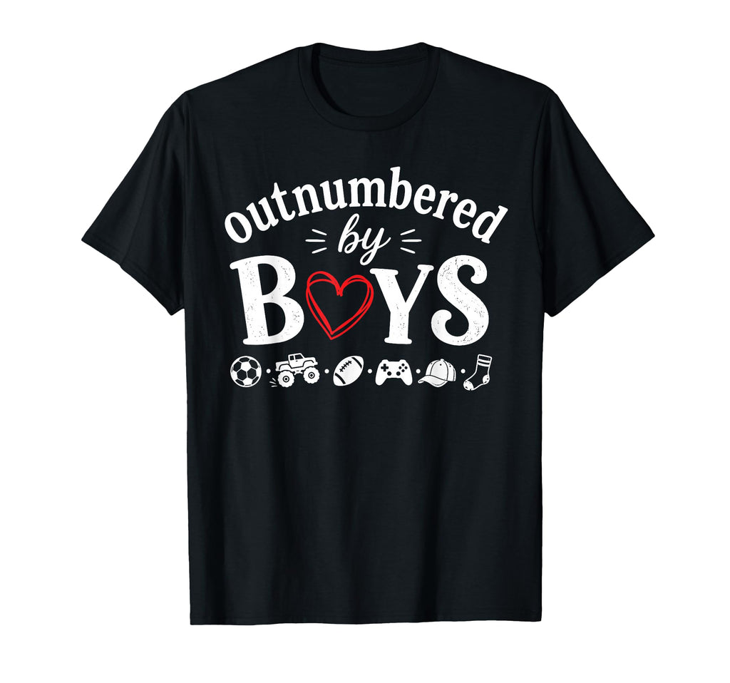 Outnumbered Funny Mom Soccer Family Life T-Shirt - Aesthetic Graphic Unisex - T-Shirt, Sweatshirt, Hoodie