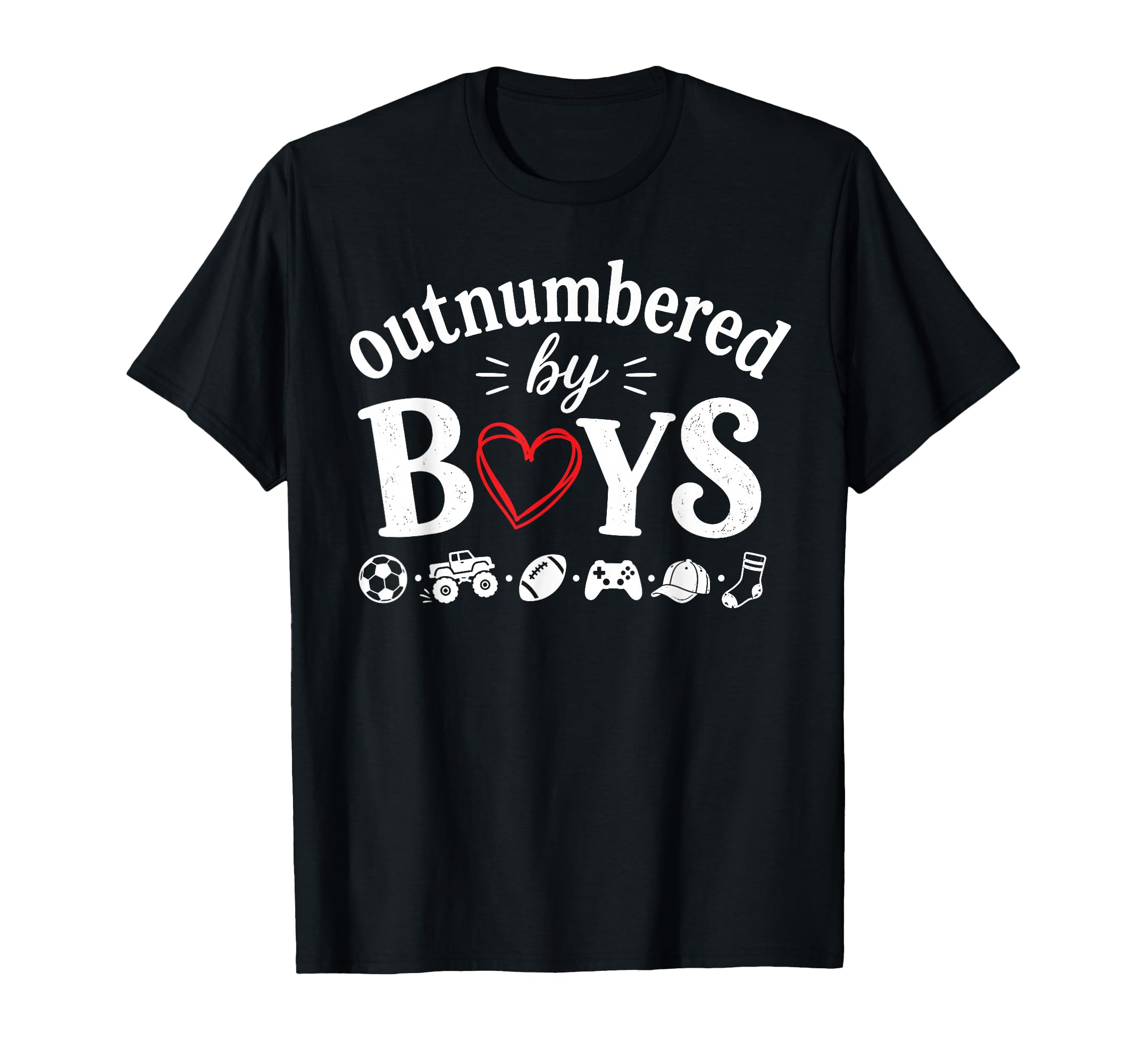 Outnumbered Funny Mom Soccer Family T-Shirt - Unique Graphic for Adults - T-Shirt, Sweatshirt, Hoodie
