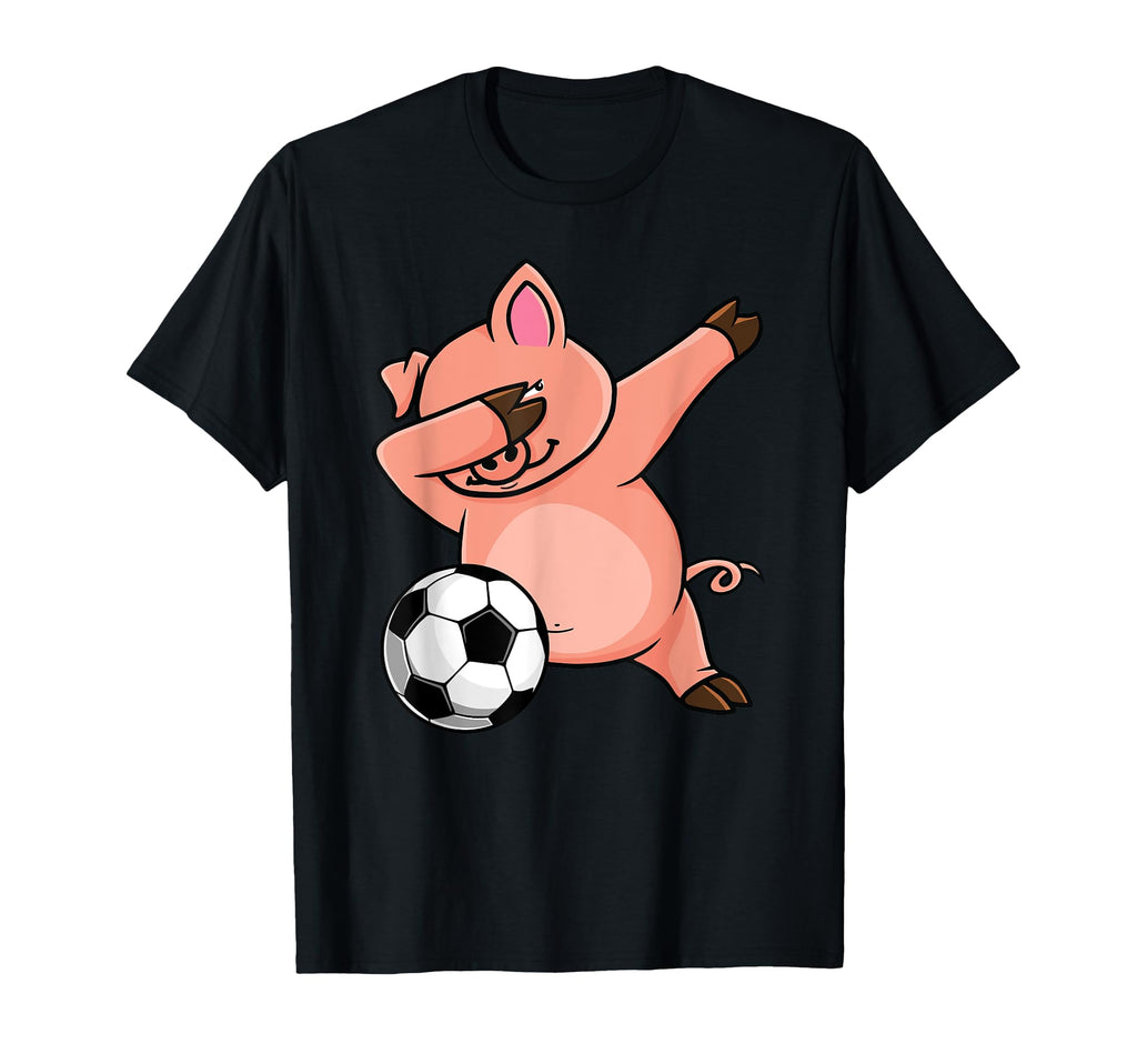 Dabbing Pig Funny Soccer Lovers T-Shirt - Minimalist Print Men Women - T-Shirt, Sweatshirt, Hoodie