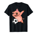 Dabbing Pig Funny Soccer Lovers T-Shirt - Minimalist Print Men Women - T-Shirt, Sweatshirt, Hoodie