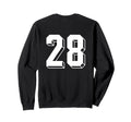Number 28 Backside 80S 90S Team Sweatshirt - Minimalist Print Unisex - T-Shirt, Sweatshirt, Hoodie