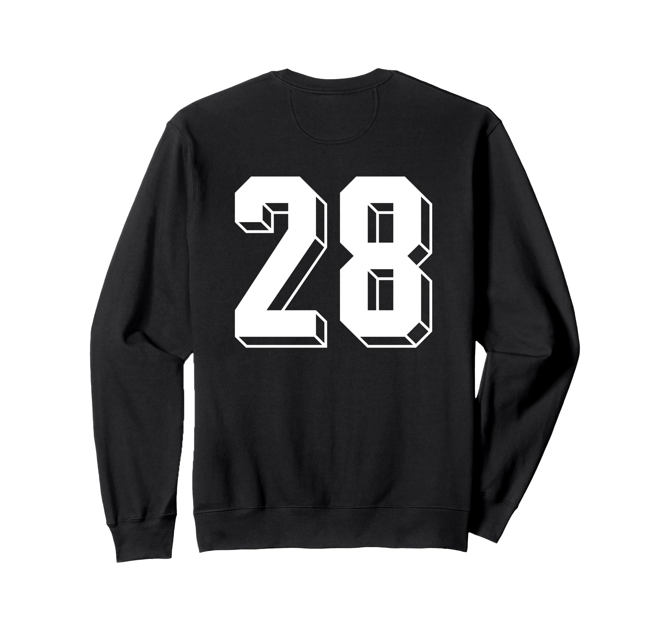 Number 28 Backside 80S 90S Team Sweatshirt - Minimalist Print Unisex - T-Shirt, Sweatshirt, Hoodie