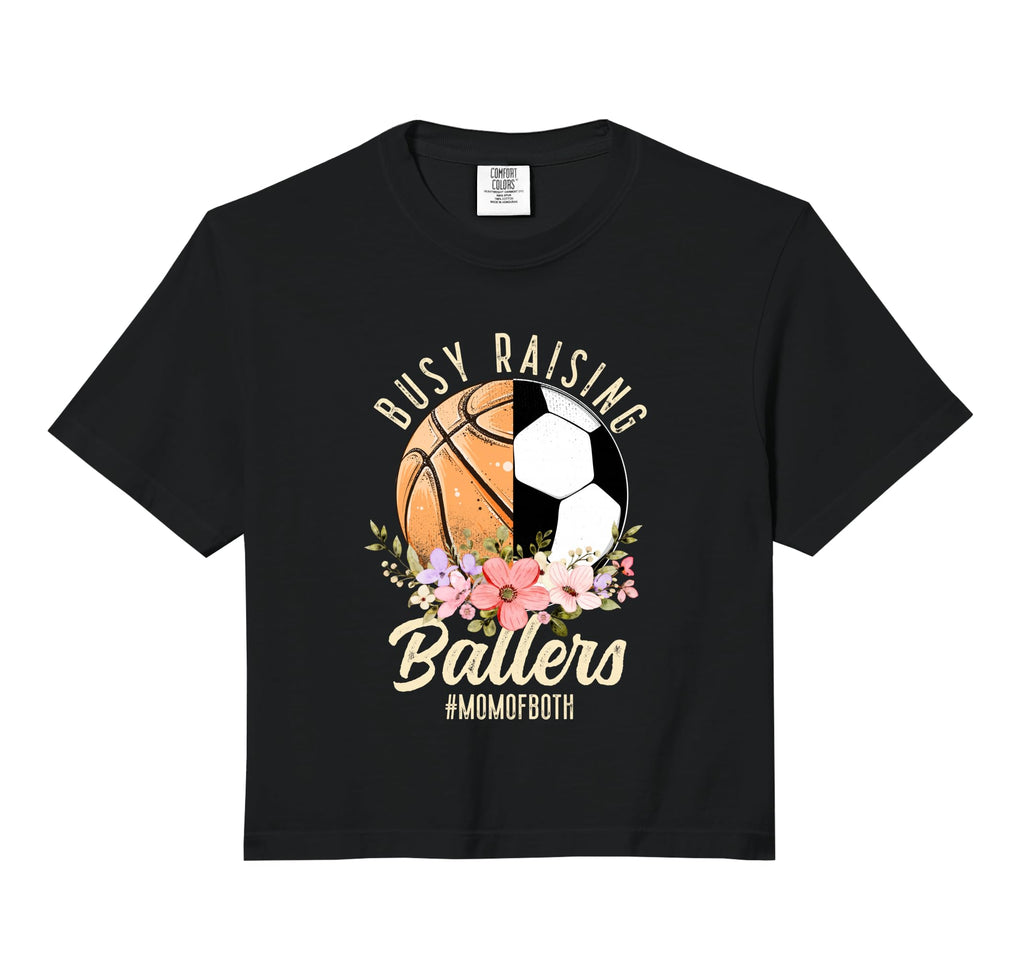 Soccer Basketball Mom Both Busy T-Shirt - Custom Art Print for Adults - T-Shirt, Sweatshirt, Hoodie