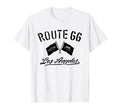 Route 66 Motorcycle Flags Los Angeles T-Shirt - Casual Everyday Wear Unisex - T-Shirt, Sweatshirt, Hoodie