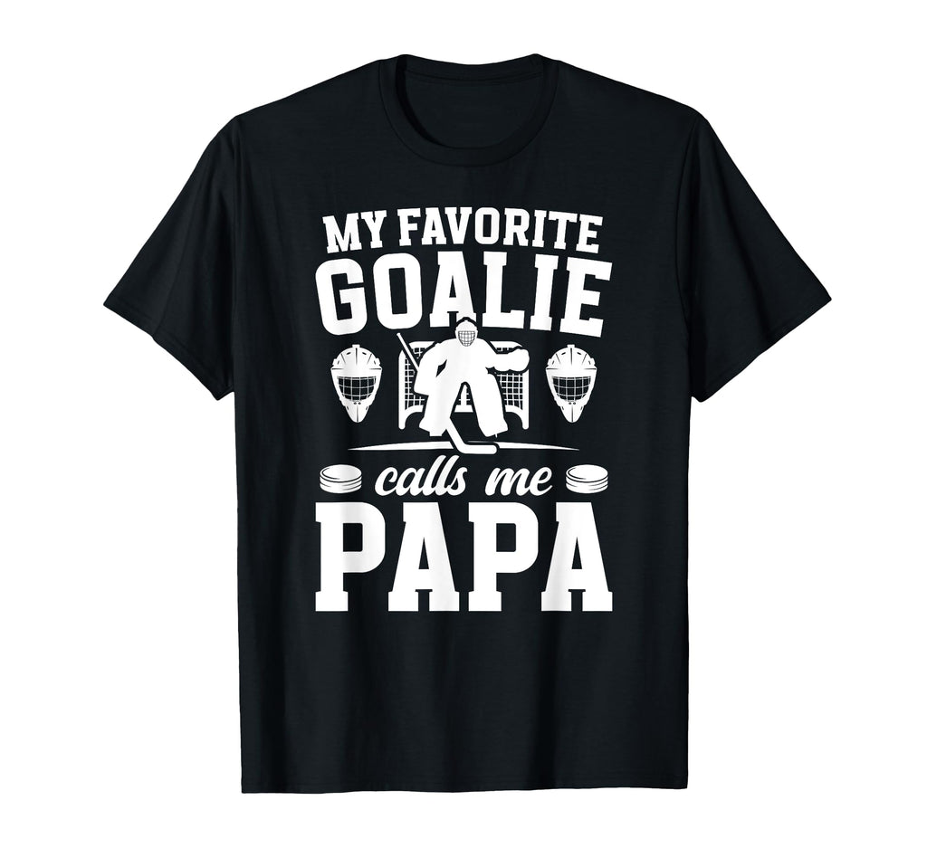 Proud Hockey Goalie Papa Ice Hockey T-Shirt - Unique Graphic for Adults - T-Shirt, Sweatshirt, Hoodie