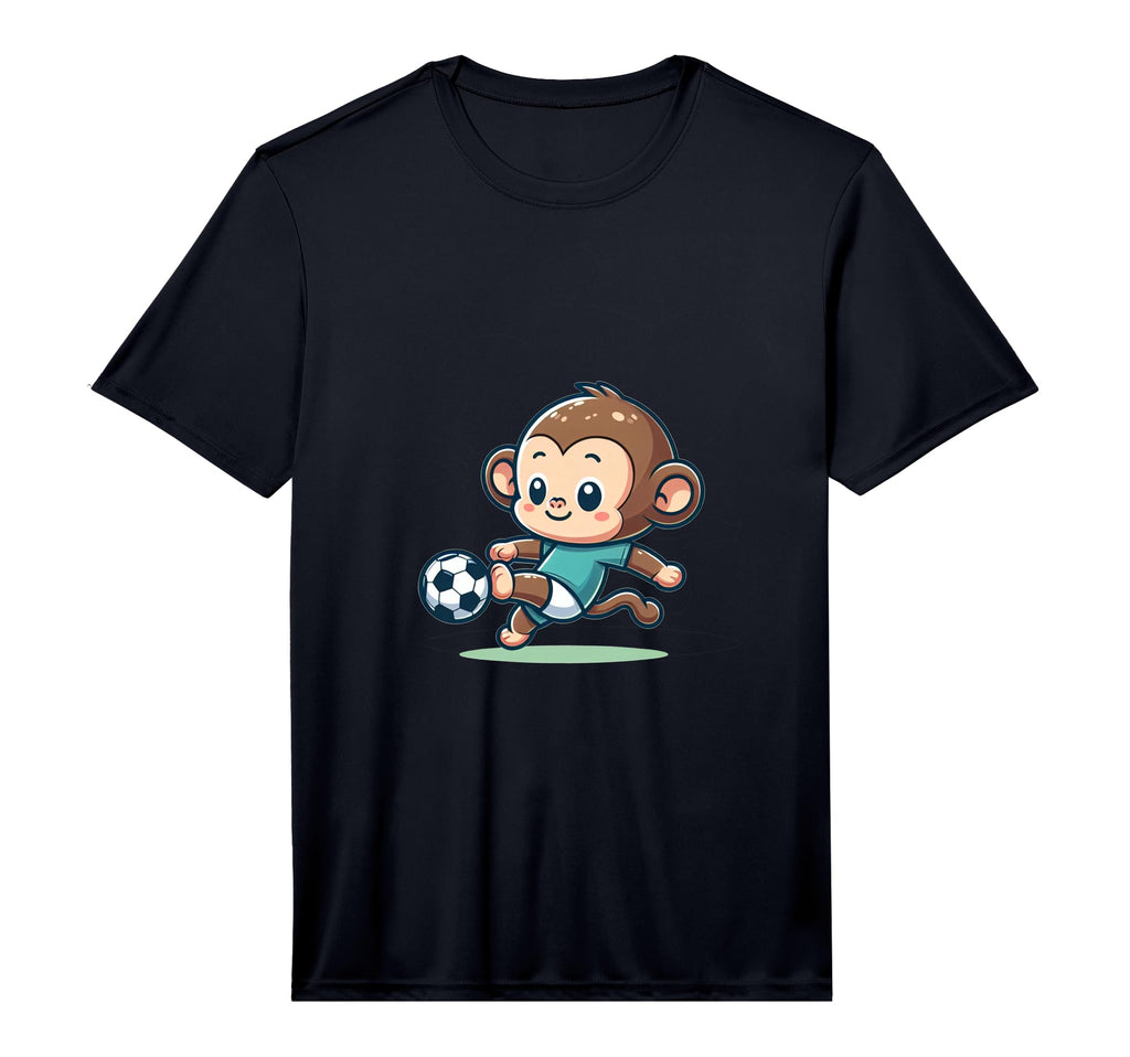 Soccer Player Monkey Performance T-Shirt - Trendy Graphic for Adults - T-Shirt, Sweatshirt, Hoodie