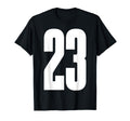 Sports Team White Number 23 T-Shirt - Minimalist Print Men Women - T-Shirt, Sweatshirt, Hoodie