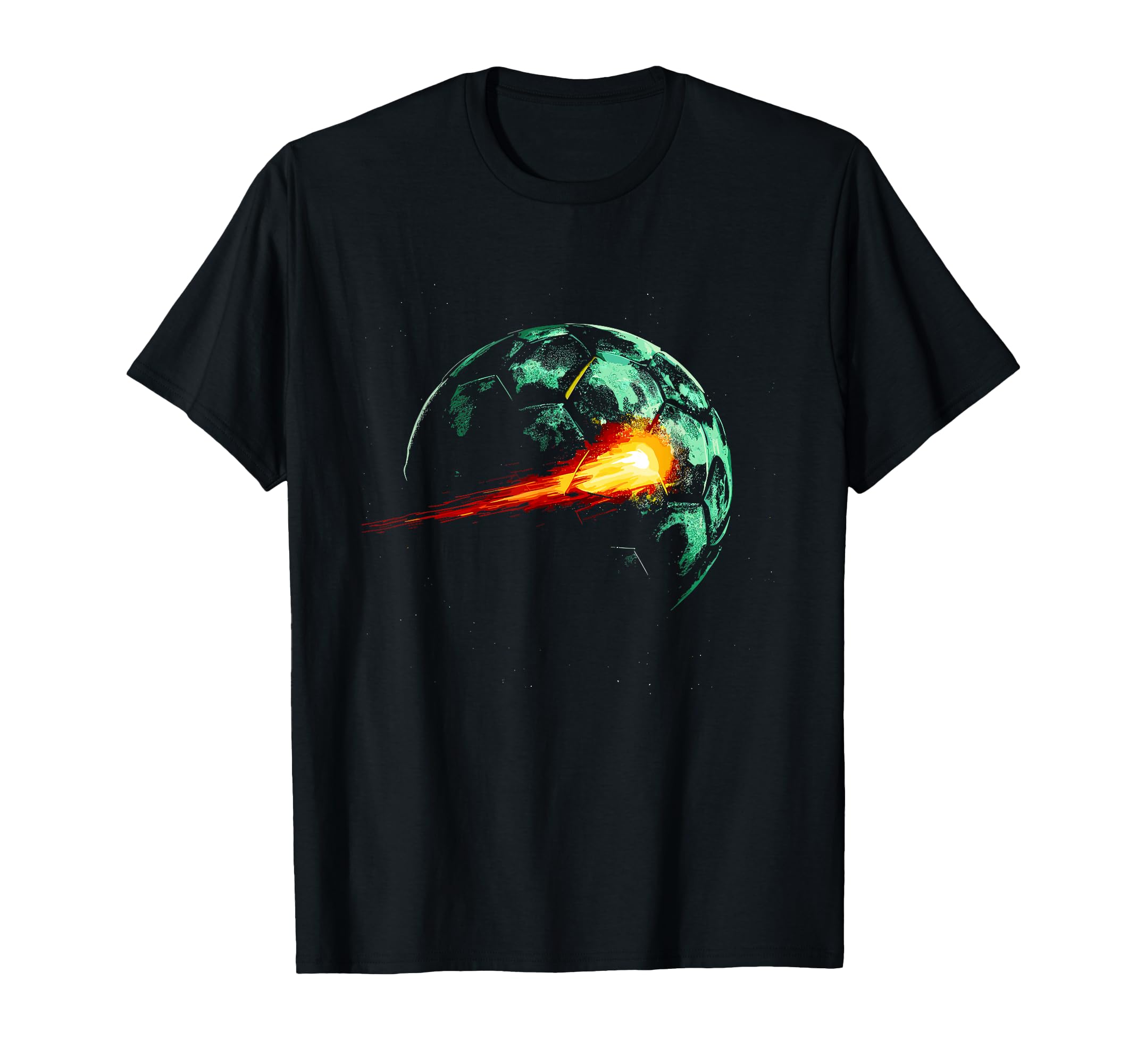 Blazing Soccer Ball Planet Soccer Football T-Shirt - Trendy Graphic Unisex - T-Shirt, Sweatshirt, Hoodie