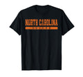North Carolina Soccer Orange Text T-Shirt - Minimalist Print Unisex - T-Shirt, Sweatshirt, Hoodie