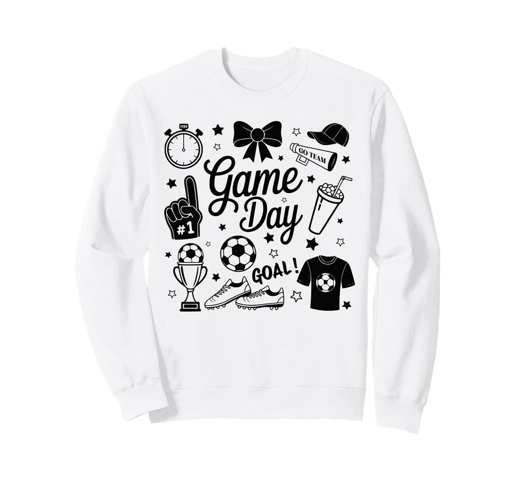Game Day Soccer Mom Preppy Sweatshirt - Fun Novelty Design Unisex - T-Shirt, Sweatshirt, Hoodie