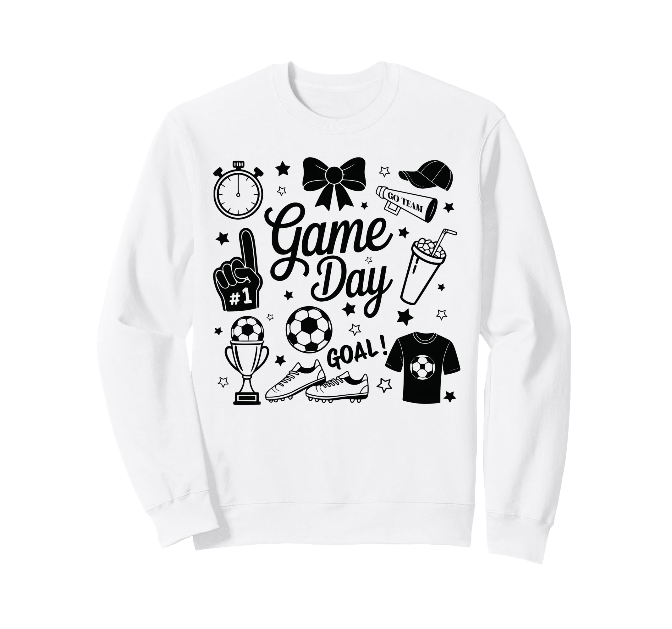 Game Day Soccer Mom Preppy Sweatshirt - Fun Novelty Design Unisex - T-Shirt, Sweatshirt, Hoodie