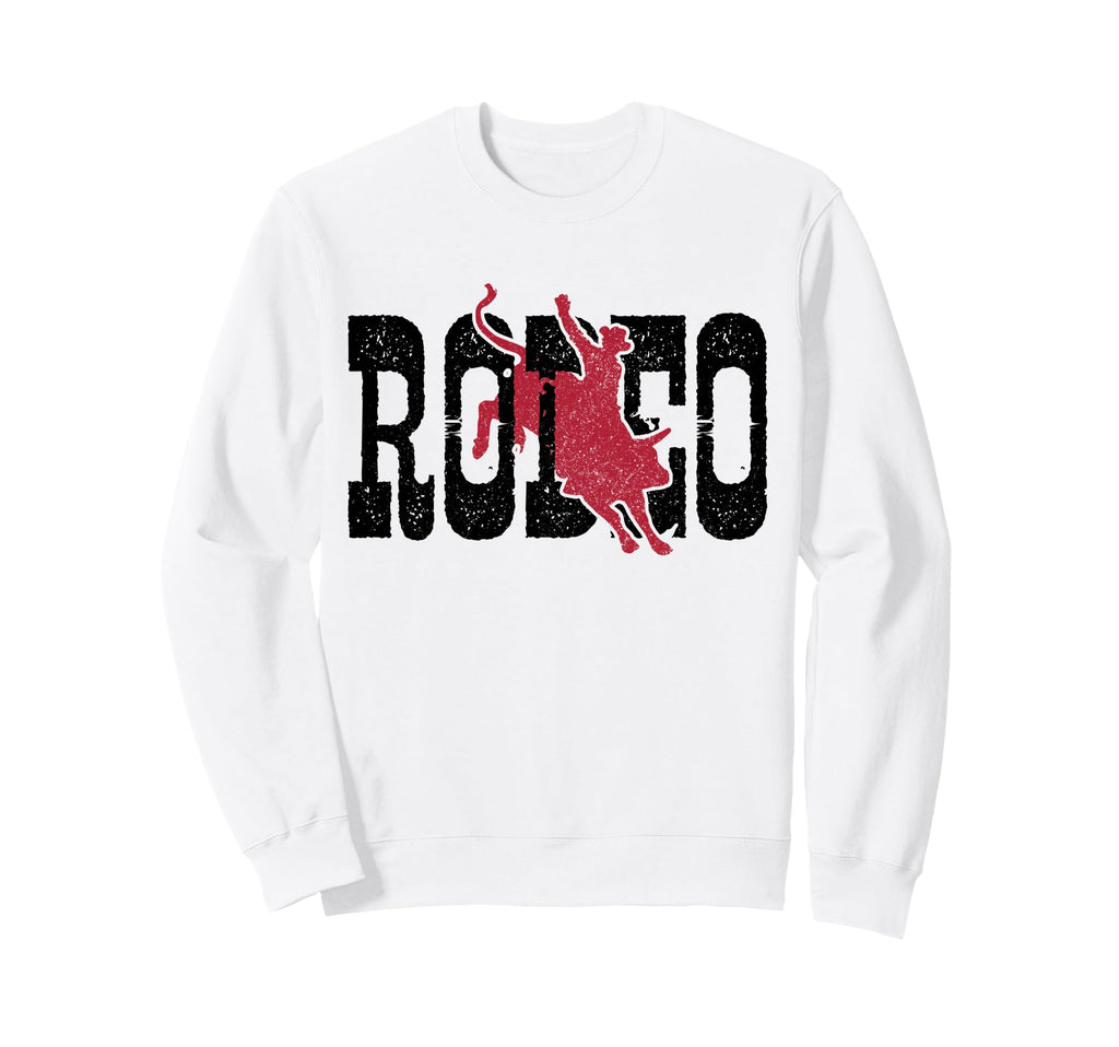 Rodeo Bull Riding Cowboy Western Sweatshirt - Minimalist Print for Adults - T-Shirt, Sweatshirt, Hoodie