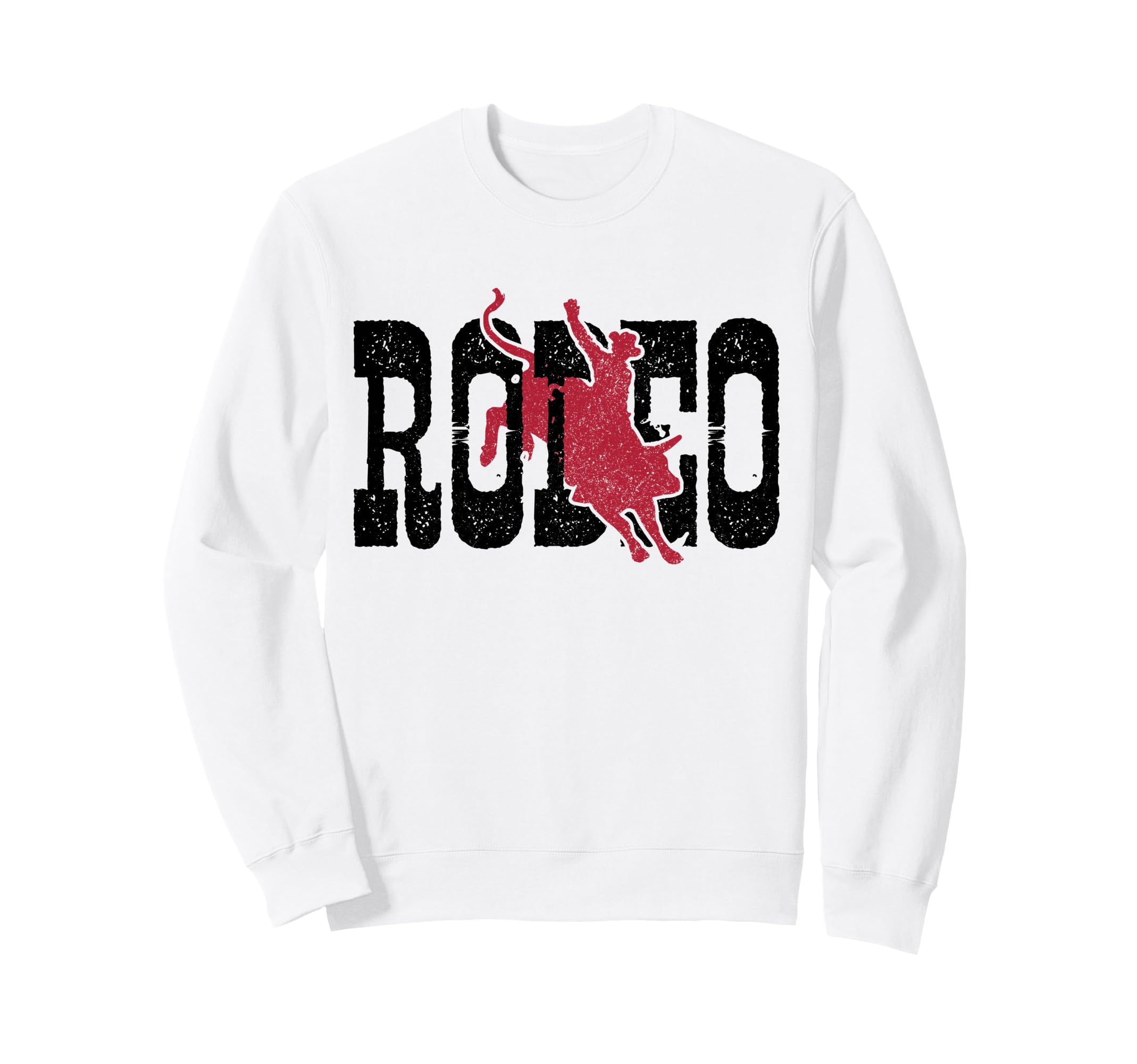 Rodeo Bull Riding Cowboy Western Sweatshirt - Minimalist Print for Adults - T-Shirt, Sweatshirt, Hoodie