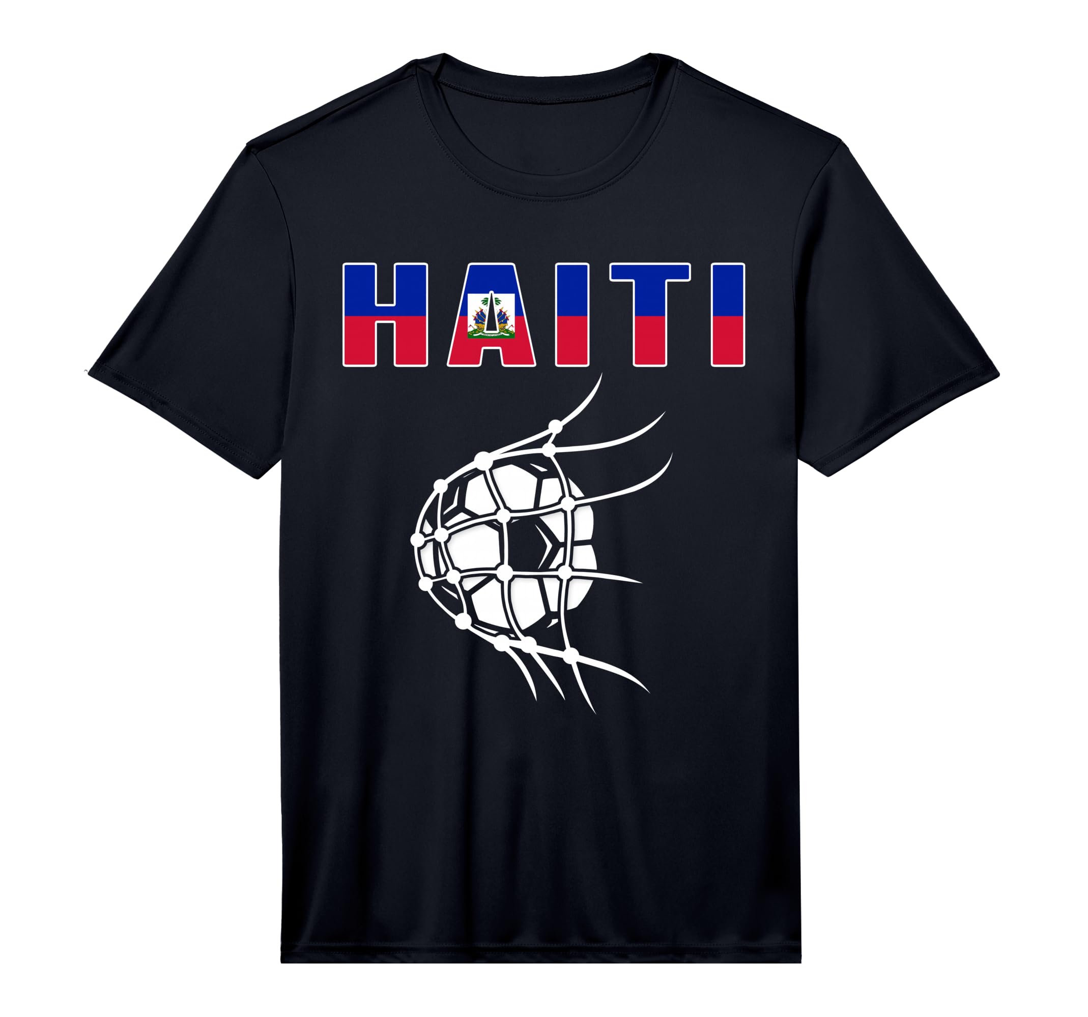 Haiti Soccer Fans Jersey Haitian Flag T-Shirt - Custom Art Print Men Women - T-Shirt, Sweatshirt, Hoodie