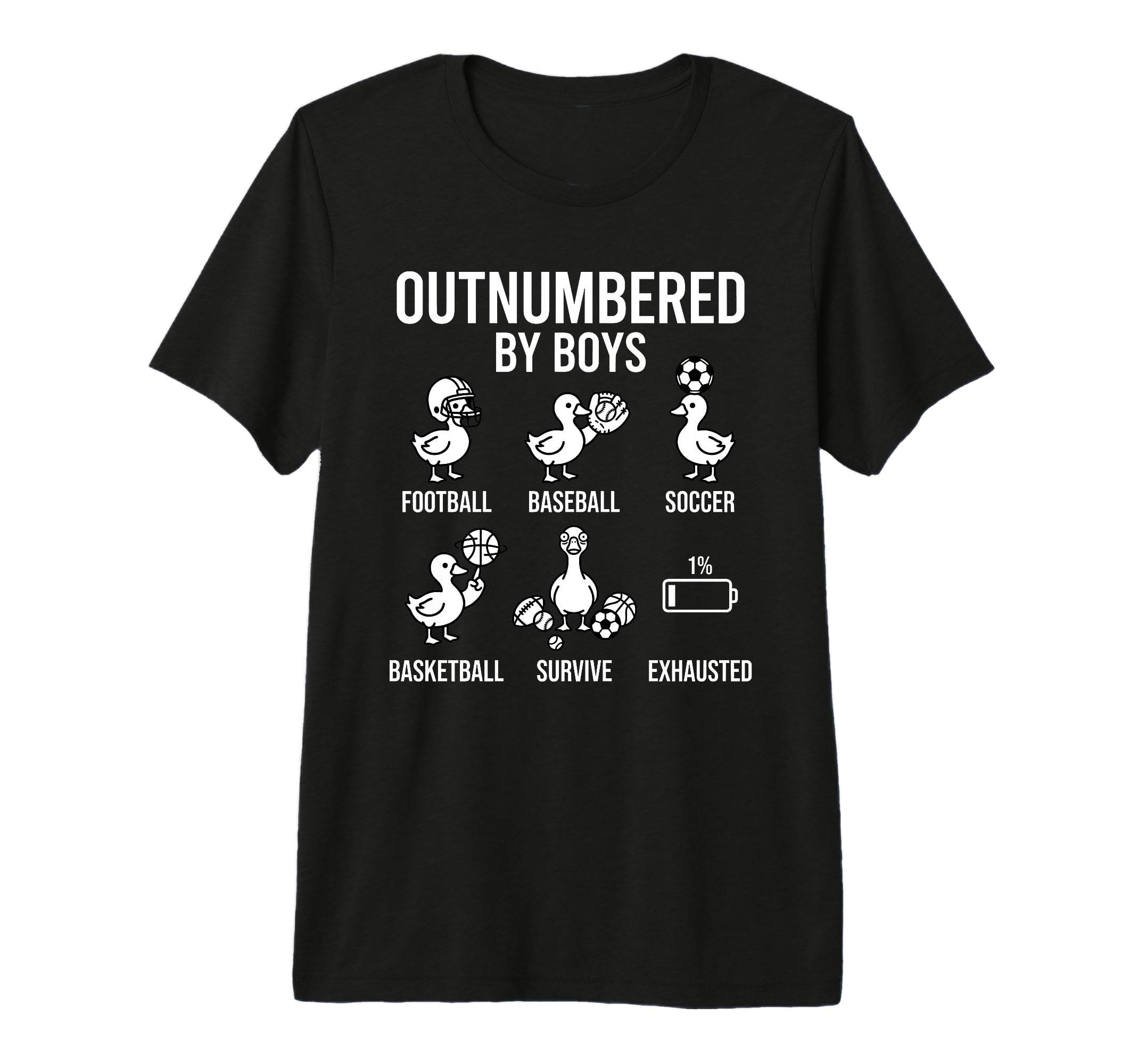 Outnumbered Ducklings Football Soccer T-Shirt - Graphic Print for Adults - T-Shirt, Sweatshirt, Hoodie