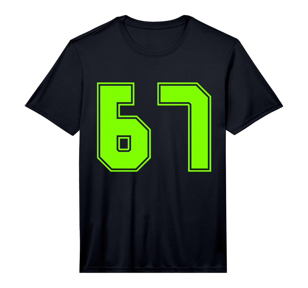 Green Sport Team Number 67 Performance T-Shirt - Novelty Apparel Unisex - T-Shirt, Sweatshirt, Hoodie